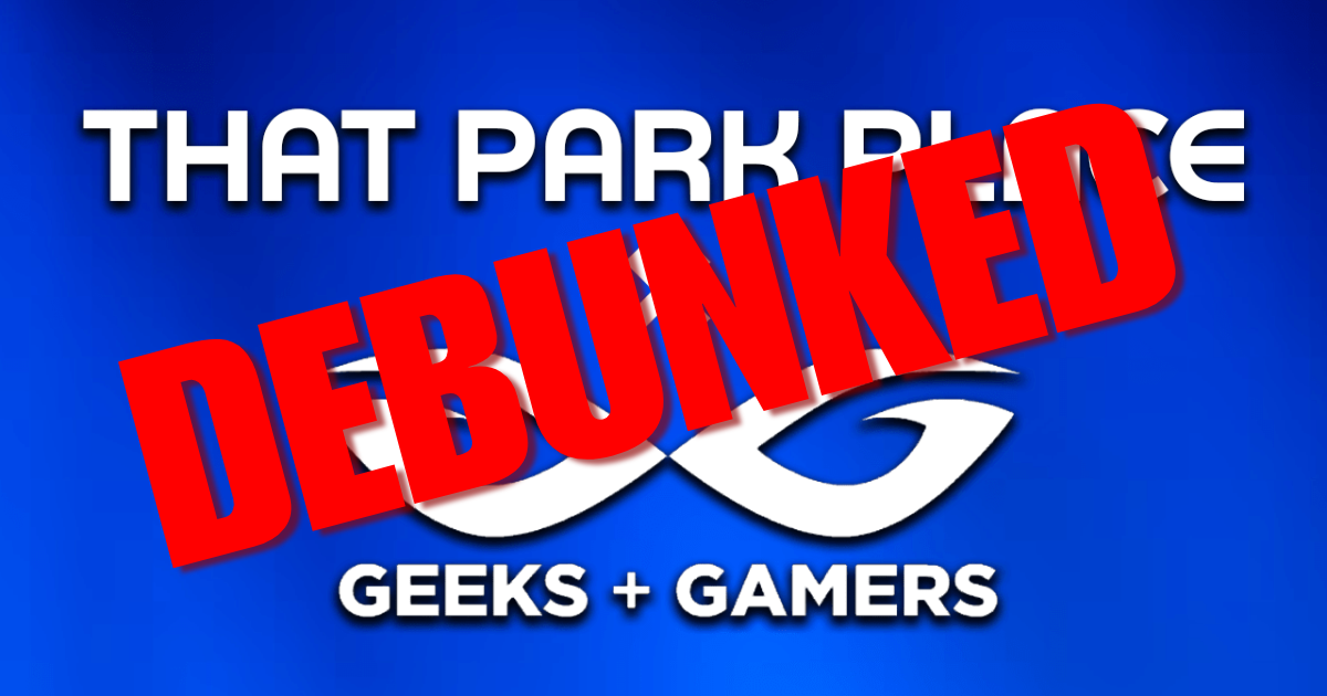 Logos with 'DEBUNKED' overlay